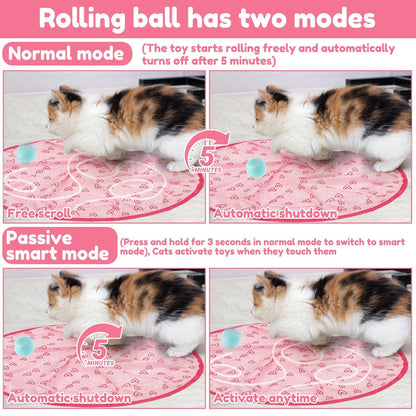 Belro interactive cat hunting toy with a smart ball, featuring colorful design and engaging features for feline play and exercise.