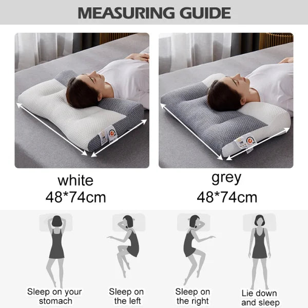 Belro orthopedic neck pillow for sleeping, contoured support for healthy neck alignment and comfort during rest