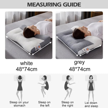 Belro orthopedic neck pillow for sleeping, contoured support for healthy neck alignment and comfort during rest