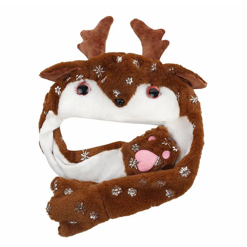 Belro plush Christmas hat for men, festive party accessory with soft, colorful holiday-themed design and cozy fabric.