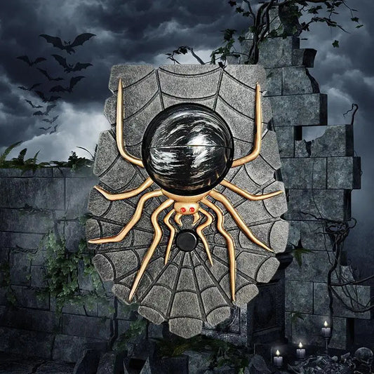 Belro Creepy Spider Eyeball Halloween doorbell outdoor ornament with spooky spider and eyeball design for smart home decor.