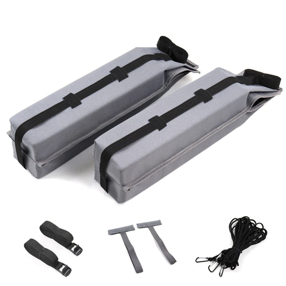 Belro universal car soft roof rack protection pads installed on a vehicle roof for storage and organization.