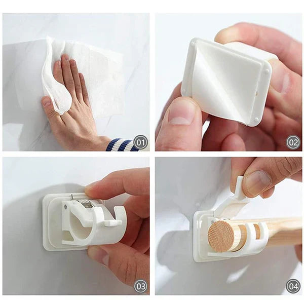 Belro adjustable curtain holders for men's clothing, featuring sleek design and secure grip for hanging garments.