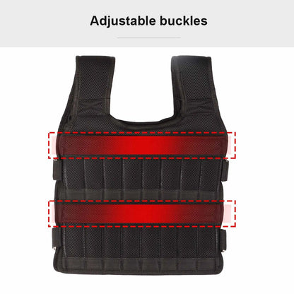 Men's Belro heavy-duty workout vest with integrated weights, designed for strength training and fitness exercises.