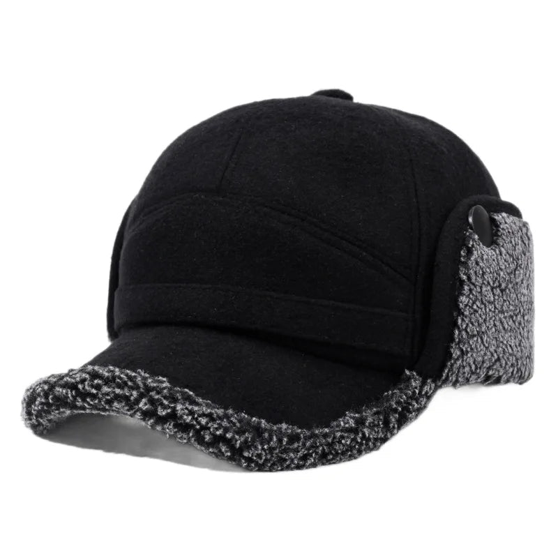 Belro winter baseball cap with fleece earflaps, warm and cozy accessory for cold weather outdoor wear