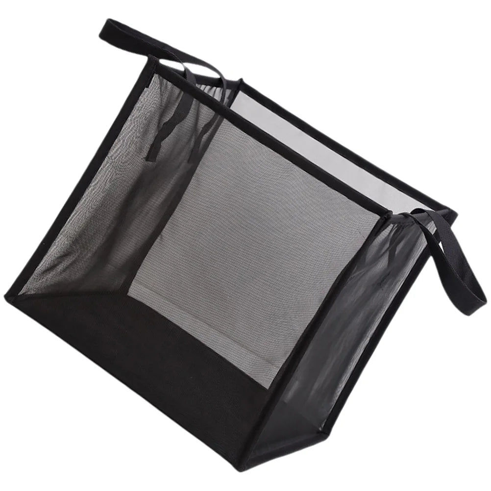 Belro foldable mesh laundry hamper with handles, lightweight and breathable storage basket for home organization.