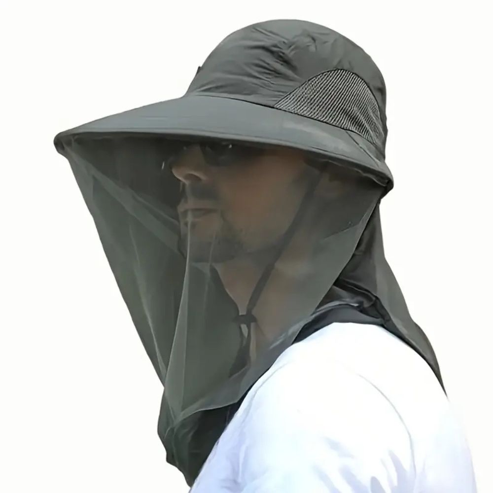 Belro breathable sun and mosquito protection wide brim hat, lightweight outdoor hat with wide brim for sunshade and insect protection