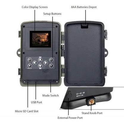 Belro advanced night vision trail camera mounted outdoors for wildlife monitoring and nighttime surveillance.