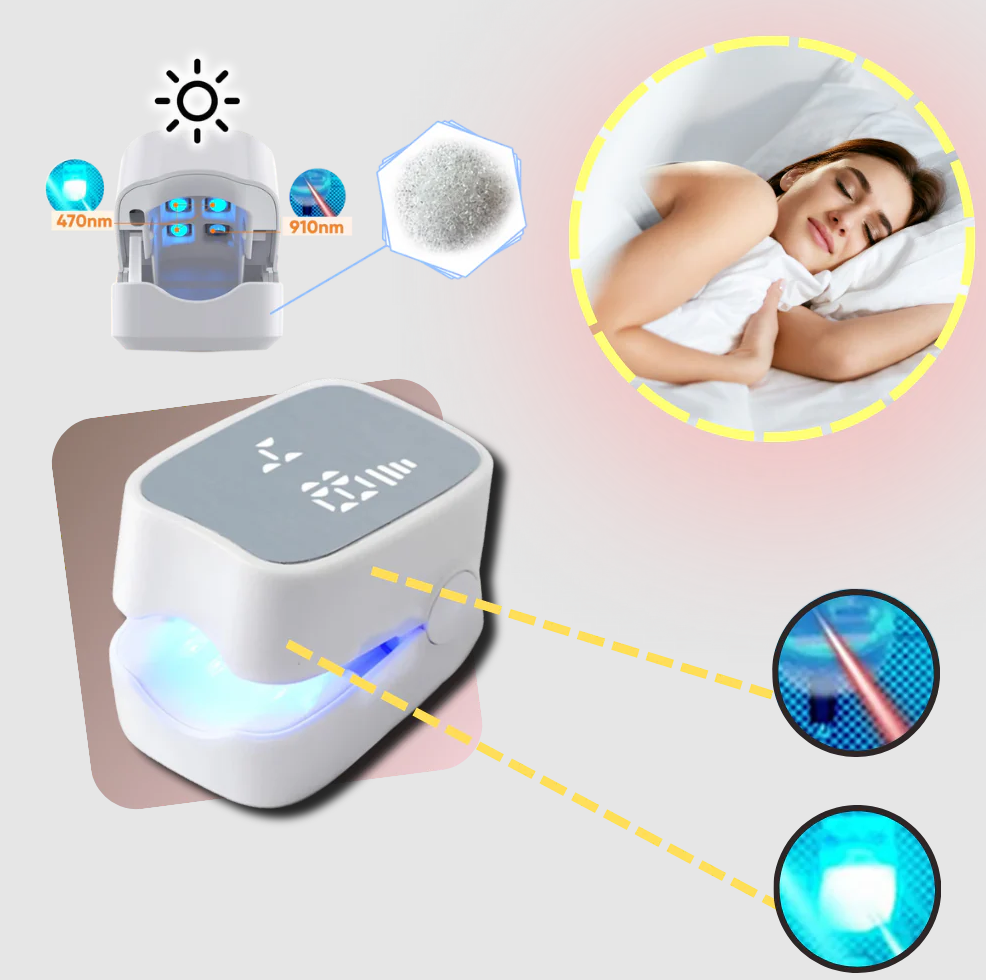 Belro painless nail fungus laser device used for treating toenail fungal infections in health and beauty treatments.