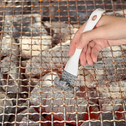 Belro V-shaped barbecue grill brush with scraper for cleaning grill grates, ideal for kitchen and outdoor grilling.