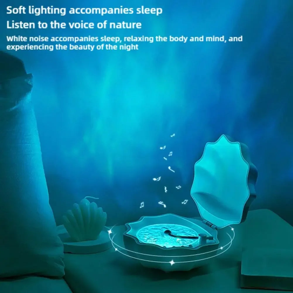 Belro Shell Bluetooth speaker with integrated night light, compact electronic device for music and ambient lighting.