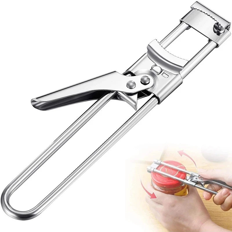 Belro adjustable stainless steel jar opener, multi-function kitchen tool for easy opening of jars and bottles in home kitchen.