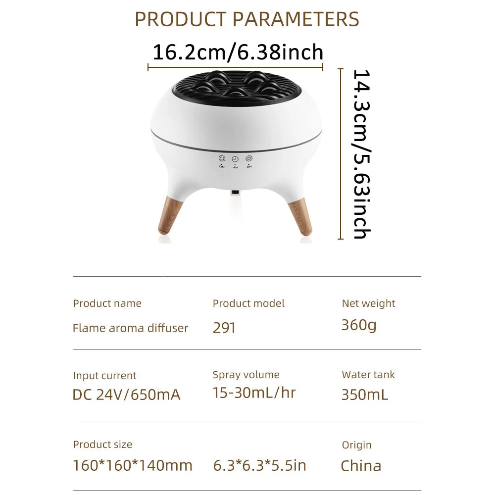Belro Dynamic Jellyfish Flame Aroma Diffuser with glowing jellyfish design, used for releasing fragrances in health and beauty spaces.