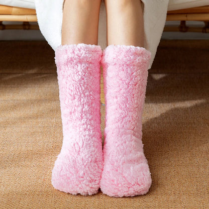 Belro winter plush indoor warm socks featuring soft, cozy fabric and a thick knit design for cold weather comfort.
