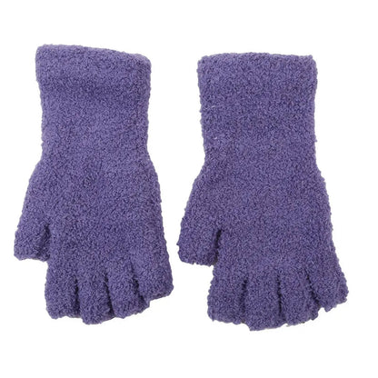 Belro Winter Comfort Knit Half Finger Gloves, cozy winter accessories with ribbed knit design and open fingers for warmth and dexterity.