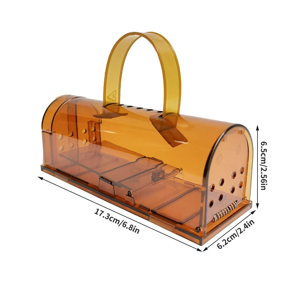 Belro reusable pedal trap for mice, humane pest control device, outdoor home and garden mouse trap in a natural setting