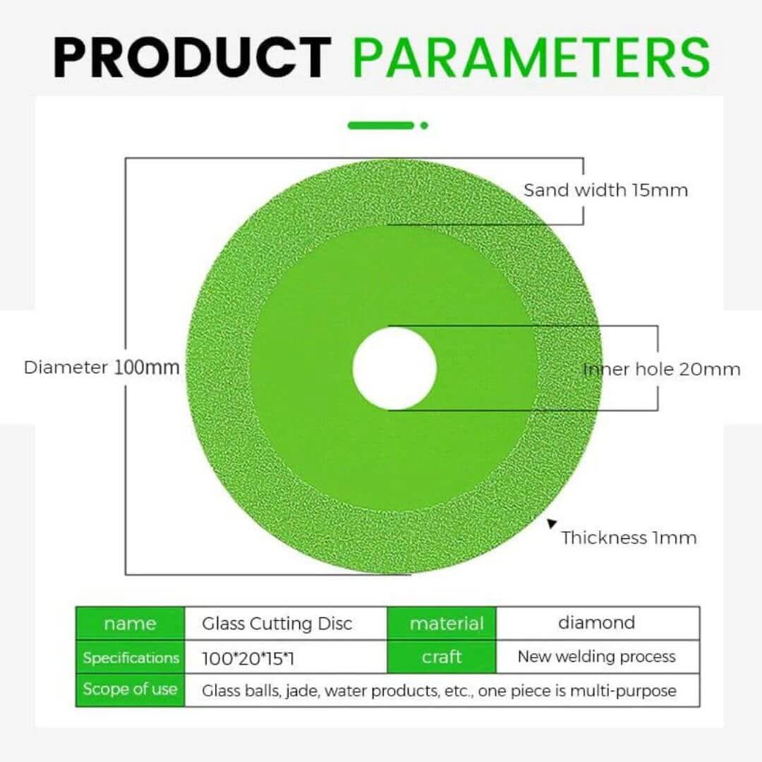 Belro glass cutting diamond disc for tools and hardware, showing the circular diamond-tipped cutting surface.