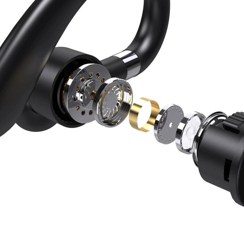 NordisHome Trucker Dual Mic Bluetooth 5.1 wireless headset with noise-cancelling earpiece, showing sleek design and dual microphones.