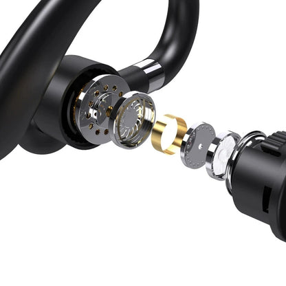 NordisHome Trucker Dual Mic Bluetooth 5.1 wireless headset with noise-cancelling earpiece, showing sleek design and dual microphones.