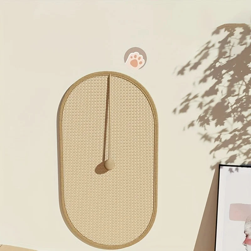 Belro sisal 3-in-1 wall-mounted cat scratch pad with scratching surface and cozy resting area for cats.