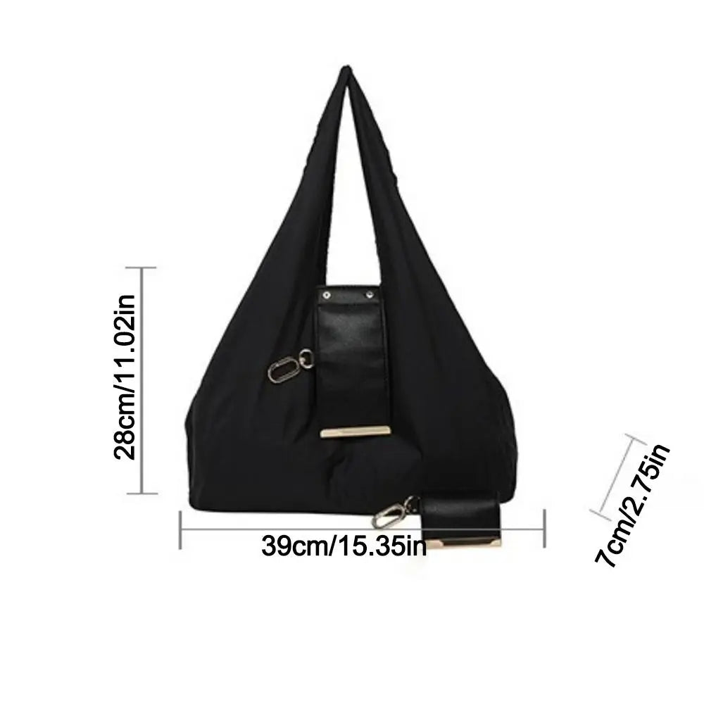 Belro mini foldable tote bag keychain accessory in compact, lightweight design with colorful fabric and metal keyring attachment.