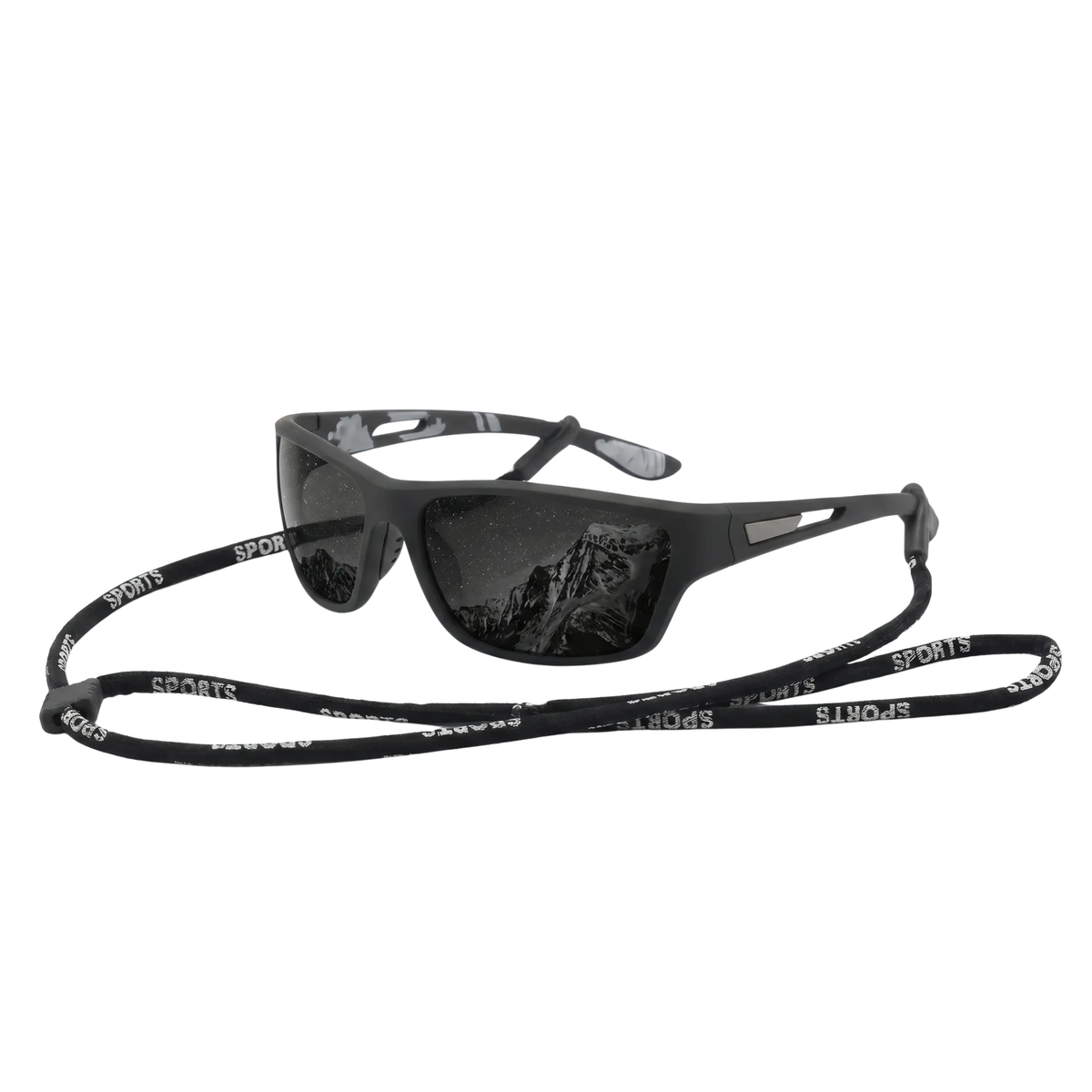 BowLift polarized sports sunglasses with UV400 protection, scratch-resistant lenses, lightweight design, perfect for active outdoor use.