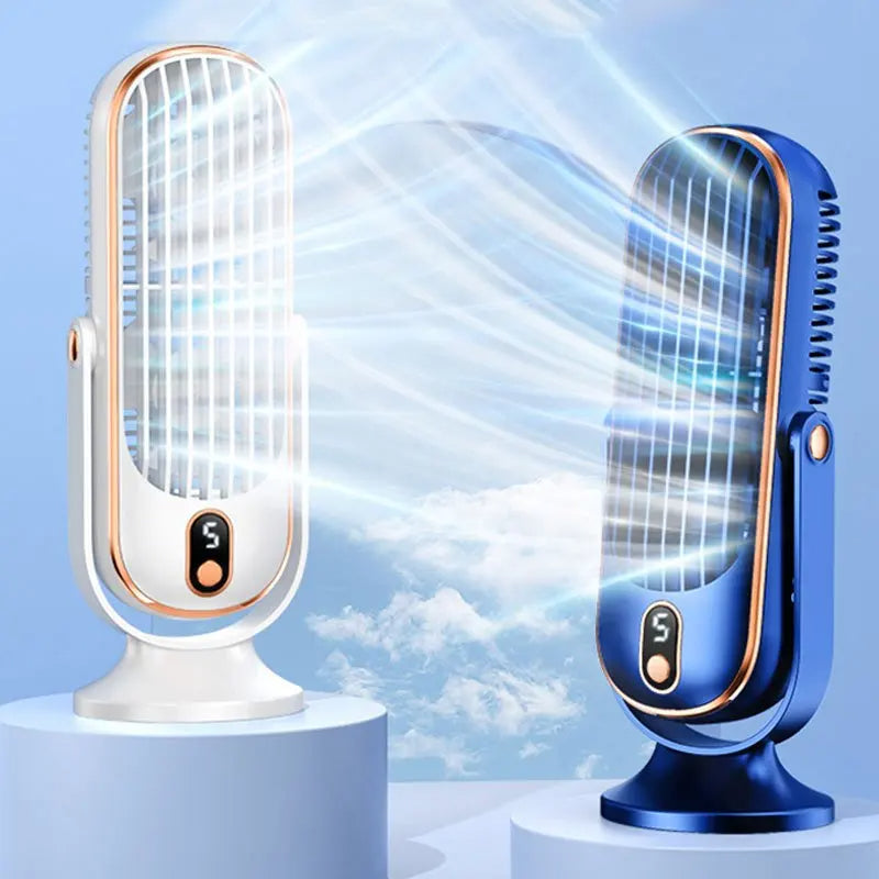 Belro mini portable air conditioner for desktop, compact home and garden outdoor cooling device, black and white design.