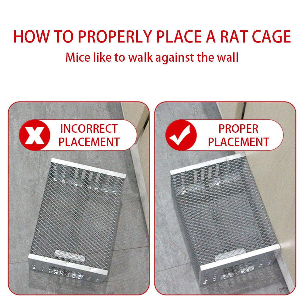 Belro sliding door reusable mouse trap cage for pest control, with a sleek design suitable for outdoor home and garden use.