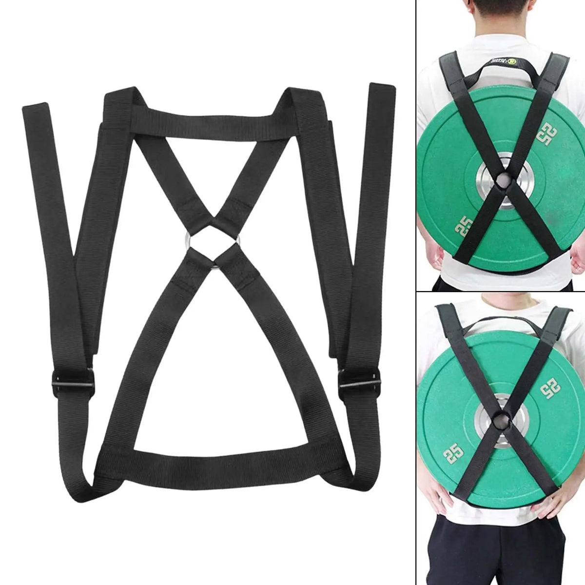 Belro adjustable weighted training vest for men, designed for barbell plates, with padded straps and durable fabric for gym workouts.