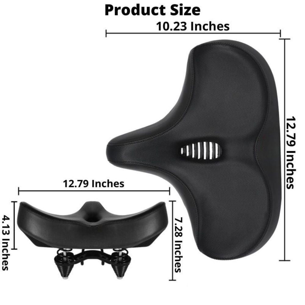 Belro extra large bike seat with thick foam padding and waterproof cover, ideal for comfortable outdoor cycling.