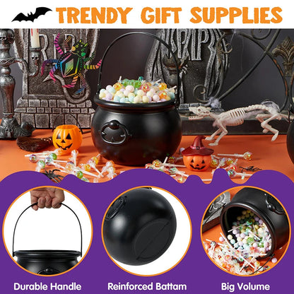 Belro Witch Cauldron Halloween candy bowl for kitchen and dining, featuring a spooky black cauldron design for food storage and treats