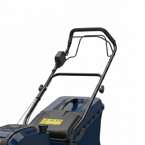 GETDECO PowerCut 23-inch 200cc AutoDrive lawn mower with red design, featuring a side view and modern features.