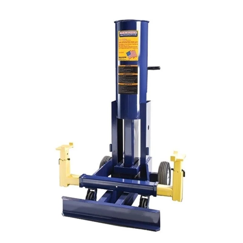 Hein-Werner 10 Ton Air Operated End Lift by Casavibeo, showing the sturdy hydraulic lifting mechanism and industrial design.