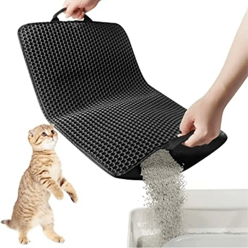 Belro cat litter mat with textured surface to trap litter, designed for pet owners to keep litter area clean and tidy.