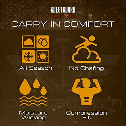 Belro men's and women's concealed leather holster T-shirt with automotive design, soft fabric, and discreet pocket for everyday wear.