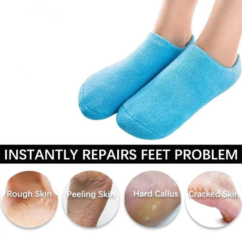 Belro moisturizing socks with spa gel lining, soft fabric, designed for hydrating and pampering feet in health and beauty routine