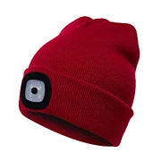 Belro LED Beanie Light showing a cozy beanie with built-in LED flashlight for hands-free illumination.