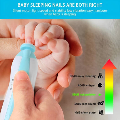 Belro Baby Nail Trimmer for Kids, compact electric nail file with safety guard for gentle, precise nail grooming.