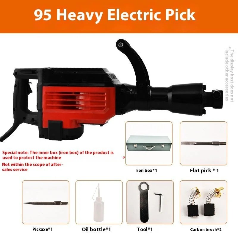 Casavibeo high-power concrete industrial grade 95 electric pick with sturdy metal head and ergonomic handle for heavy-duty demolition work.