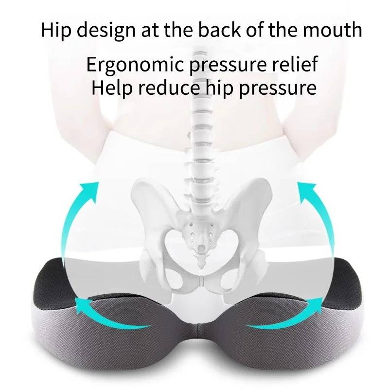 Belro chair cushion designed for back pain relief, providing ergonomic support for improved comfort while sitting.