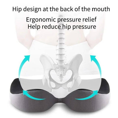 Belro chair cushion designed for back pain relief, providing ergonomic support for improved comfort while sitting.