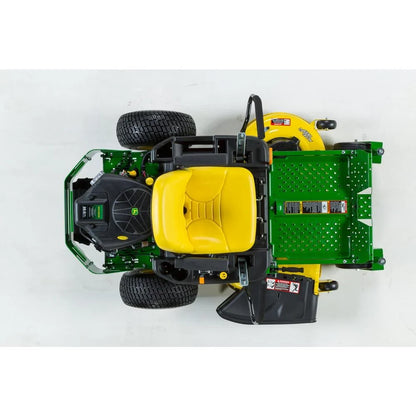 John Deere Z345M 42-inch zero-turn riding mower with 22 HP V-twin engine and dual hydrostatic transmission, ready for lawn care.