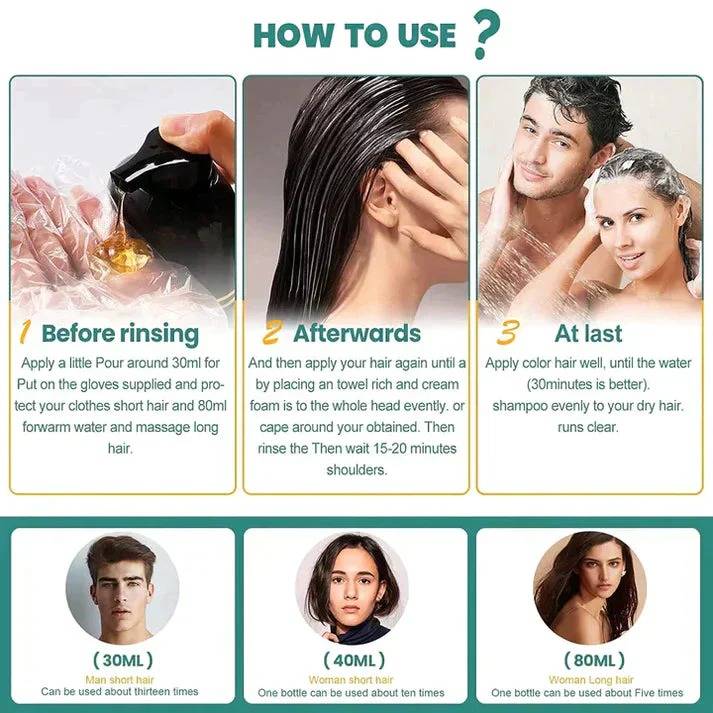 Belro black hair shampoo dye bottle, Ayurvedic hair color shampoo for healthy, vibrant black hair with no side effects.