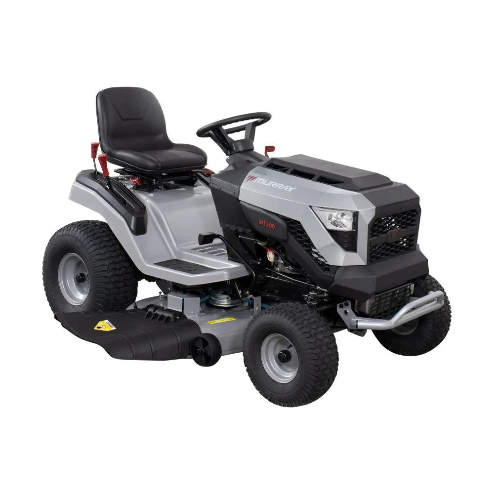 Casavibeo Murray MT200 riding lawn tractor with 42-inch cutting deck and 19 HP engine, showing the mower in a yard setting.