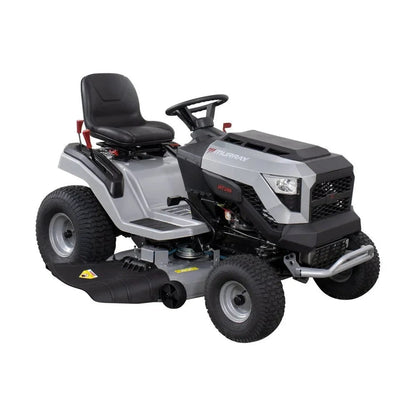 Casavibeo Murray MT200 riding lawn tractor with 42-inch cutting deck and 19 HP engine, showing the mower in a yard setting.