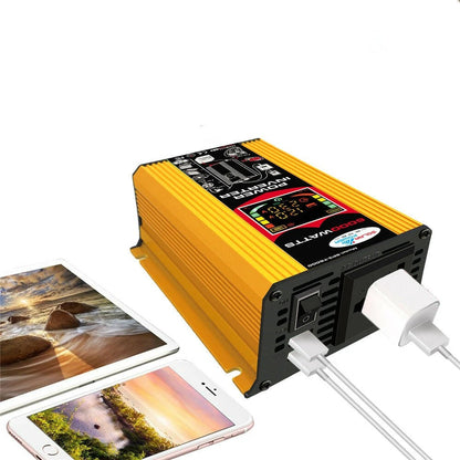 GETDECO 6000W solar power inverter kit with DC 12V to AC 110V/220V, intelligent screen, 18V solar panel, and 30A solar converter.