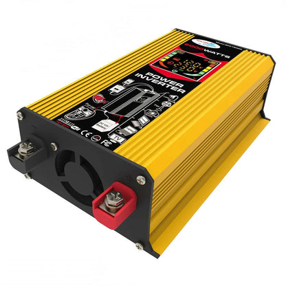 GETDECO 6000W solar power inverter kit with DC 12V to AC 110V/220V, intelligent screen, 18V 18W solar panel, and 30A solar converter.