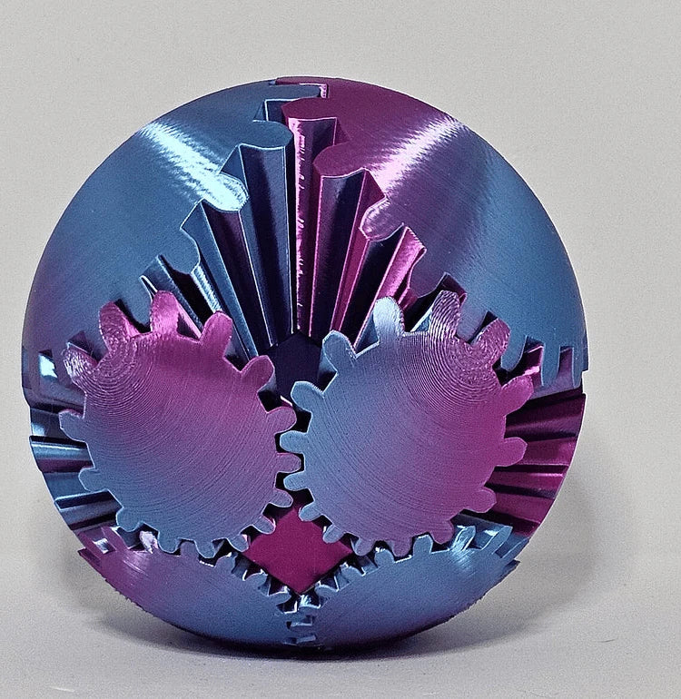 Belro Steampunk Whirling Wonder Fidget Gear Ball toy with intricate metallic gears and steampunk design, perfect for fidgeting and stress relief.