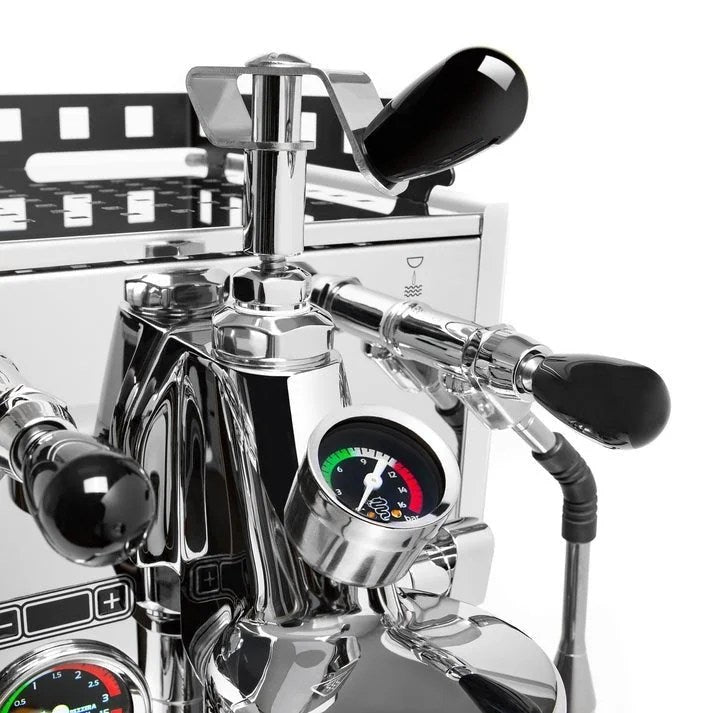 Bezzera Aria Top PID espresso machine by Casavibeo, showing the sleek top panel and control interface.