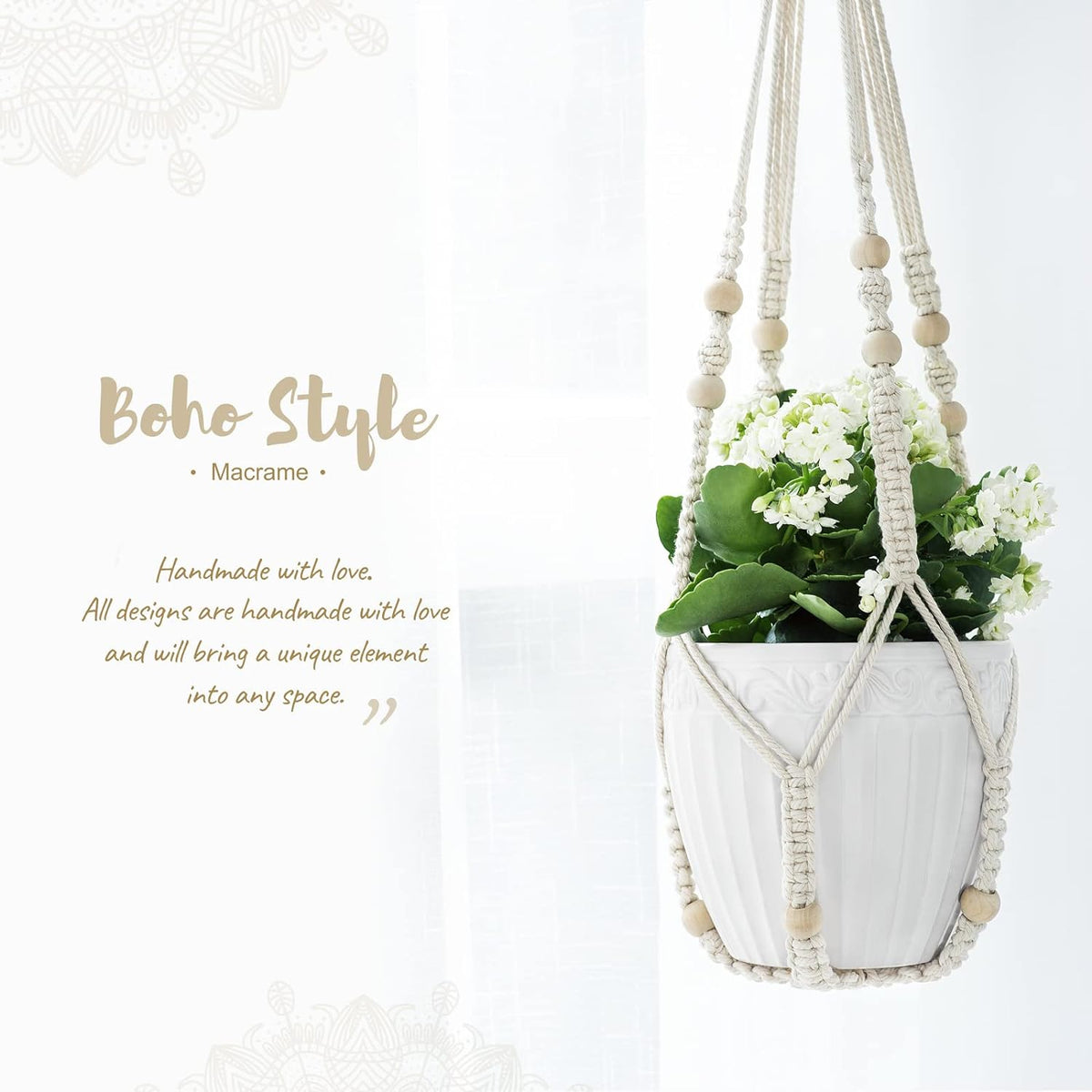 Belro indoor hanging planter pot for home and garden, featuring a stylish design for outdoor or indoor plant display.
